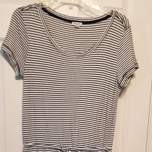 Splendid Navy and White Stripe Casual Dress